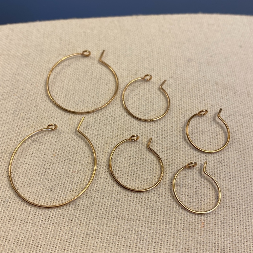 Vintage Gold Hoop Earrings Set